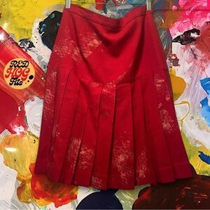 Jones New York Vibrant Red A-Line Skirt